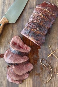 BBQ Smoked Venison Top Round Roast