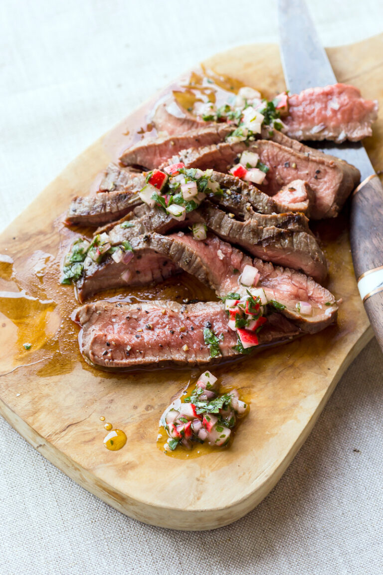 Flank Steak with Radish Salsa