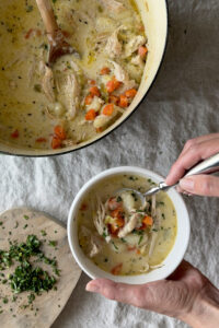 Buttery Gnocchi Soup with Turkey and Leeks