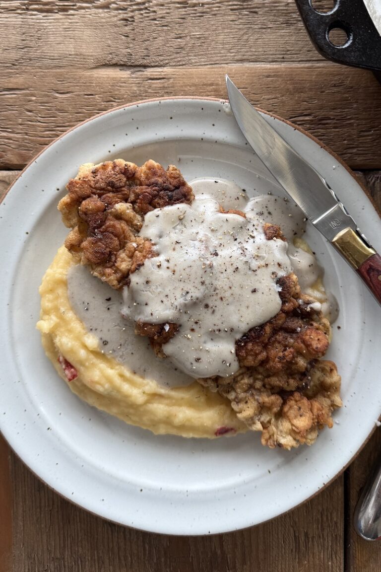 Chicken Fried Venison Steak with Peppercorn Gravy